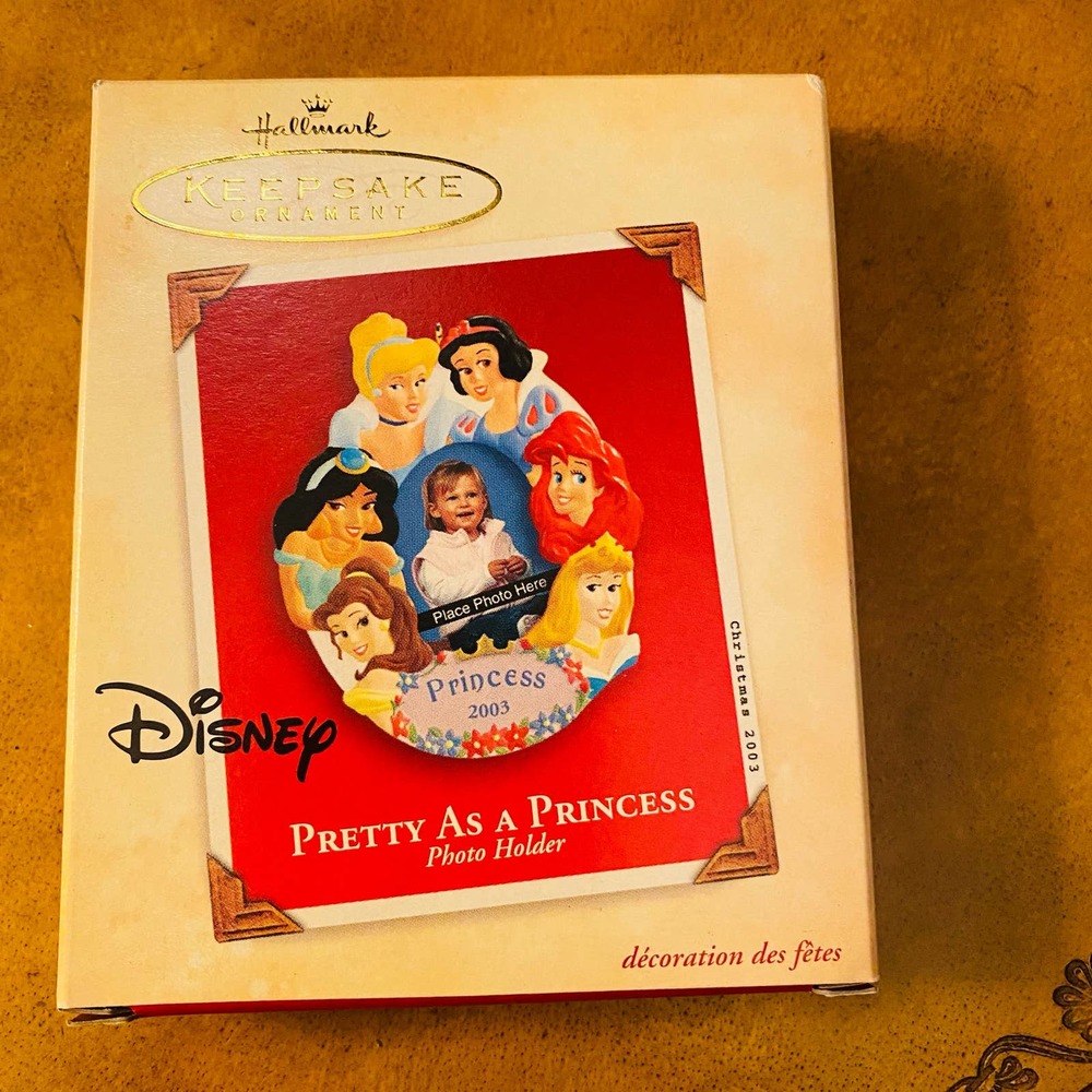 Hallmark Pretty as a Princess Disney Photo Holder 2003 Keepsake Ornament NEW
